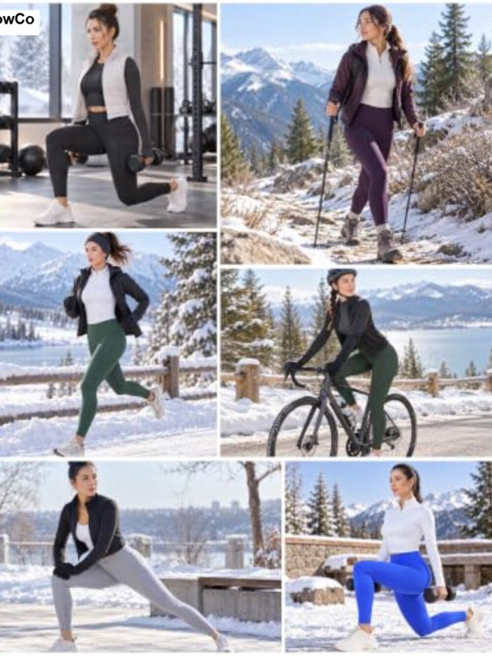 Fleece Lined Leggings High Waist Tummy Control Side Pockets Thermal - Picture 5 of 6